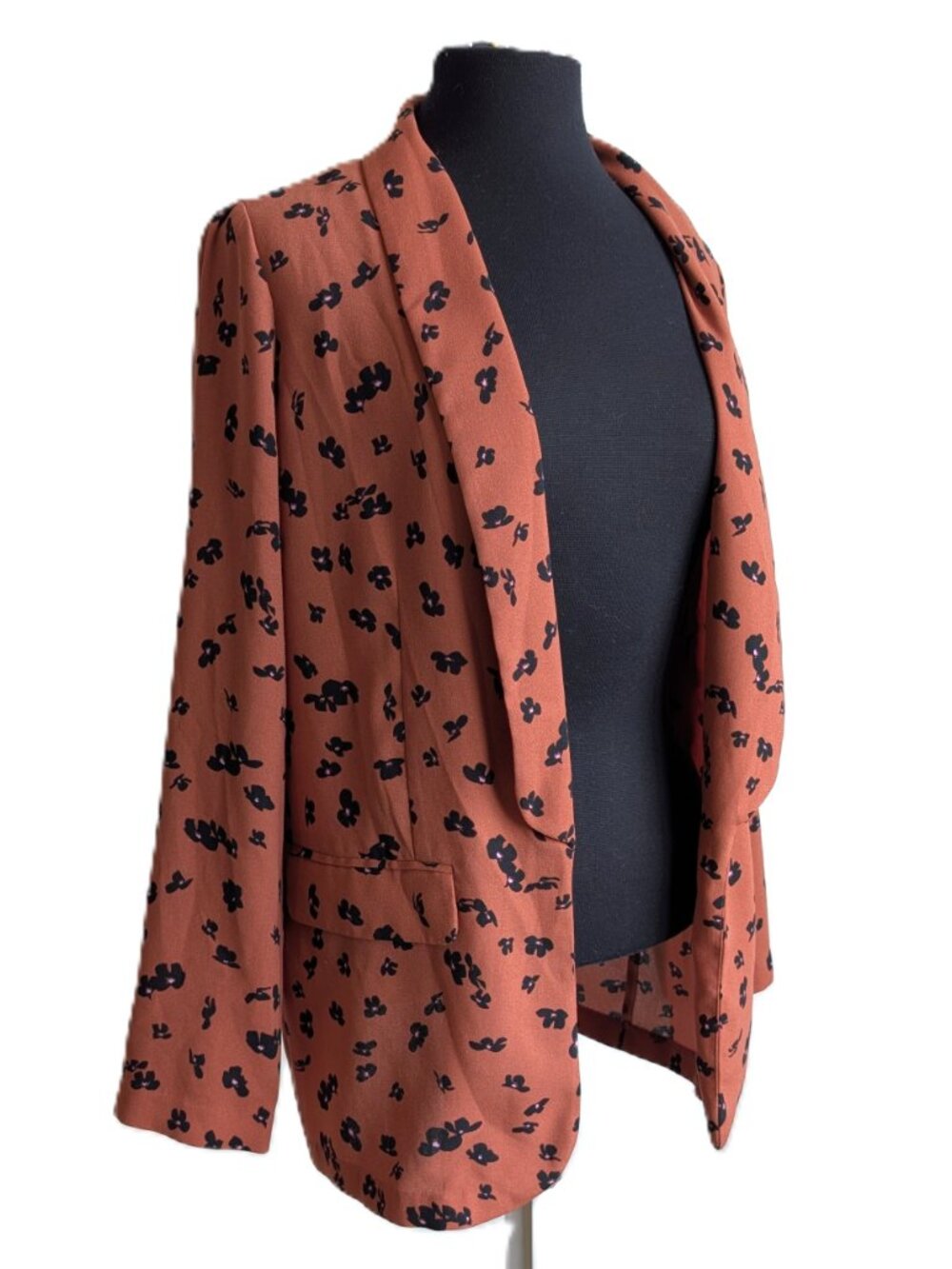 LEITH Rust Floral Open-Front Blazer | Small - Picture 4 of 9